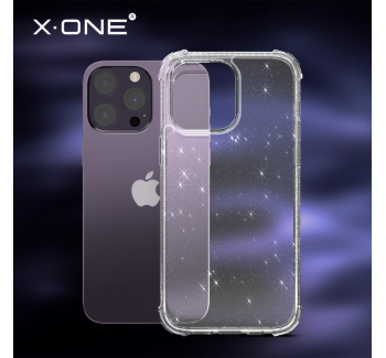 iPhone 14 四角防摔氣囊鏡頭保護(hù)殼星空閃粉